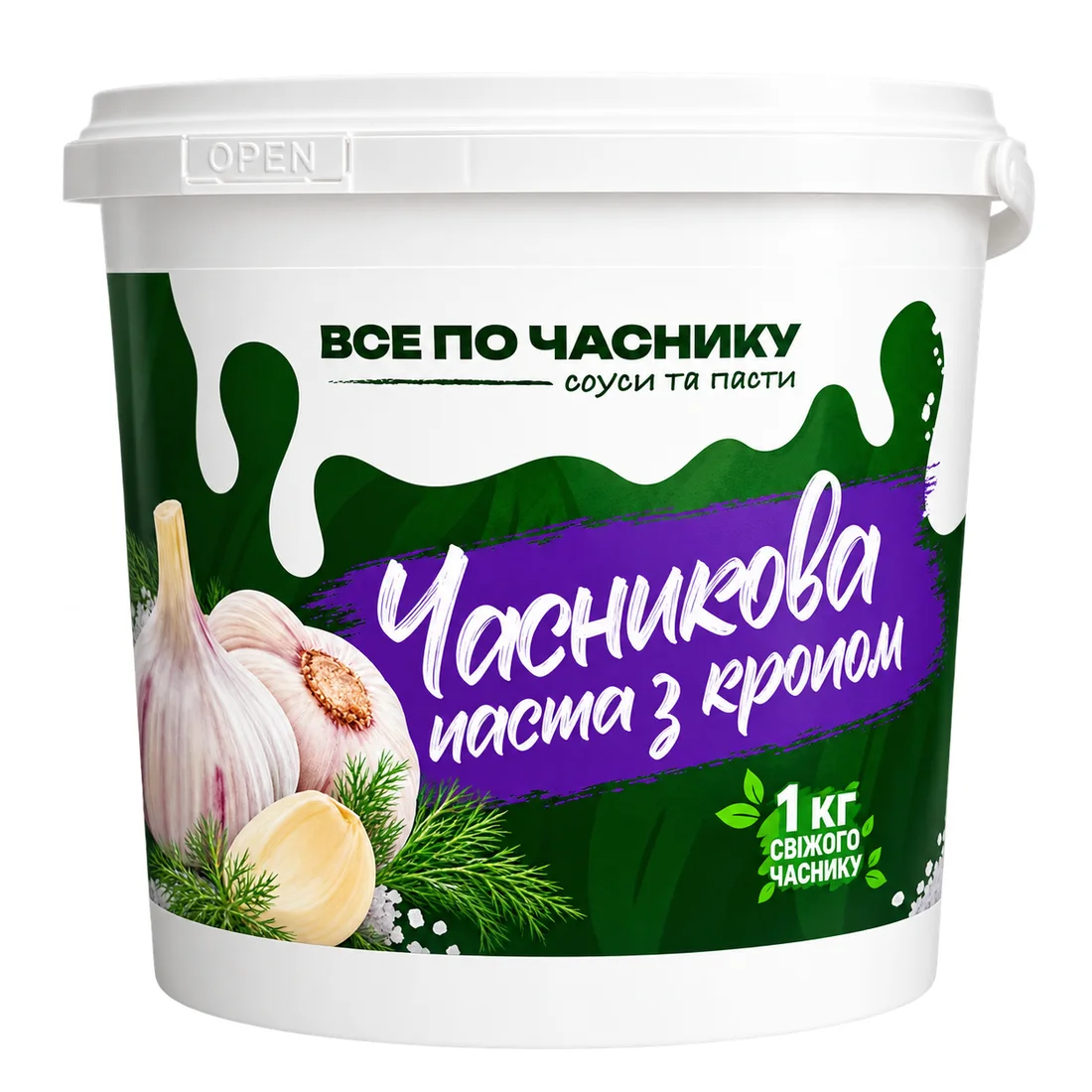 Часникова паста з кропом